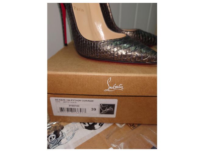 Christian Louboutin Louboutin So Kate 120 Leder Dunkelgrau/Schwarze Farbe Anthrazitgrau - Ansicht 16