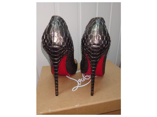 Christian Louboutin Louboutin So Kate 120 Leder Dunkelgrau/Schwarze Farbe Anthrazitgrau - Ansicht 2