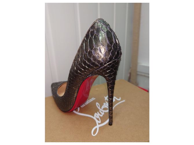 Christian Louboutin Louboutin So Kate 120 Leder Dunkelgrau/Schwarze Farbe Anthrazitgrau - Ansicht 7