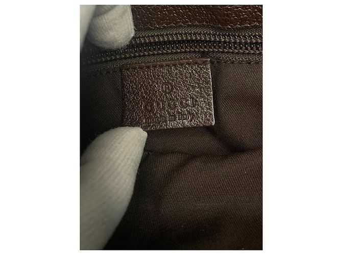 Borsa a tracolla messenger GUCCI Monogram Supreme GG Marrone - vista 5