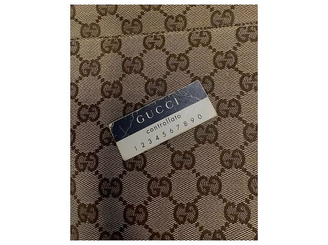 Borsa a tracolla messenger GUCCI Monogram Supreme GG Marrone - vista 9