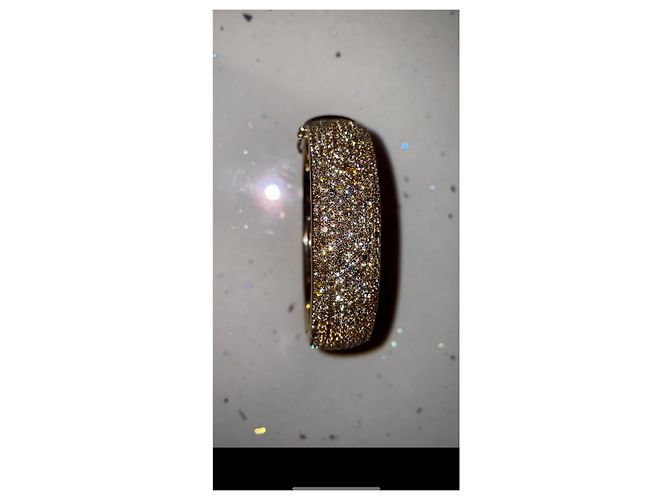 Autre Marque Bracciale Rigido Pavé di Diamanti 11.33 ct Oro Giallo Multicolore - vista 3