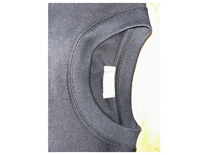 Camiseta Dior preta de algodão com logo CD bordado Preto - vista 4