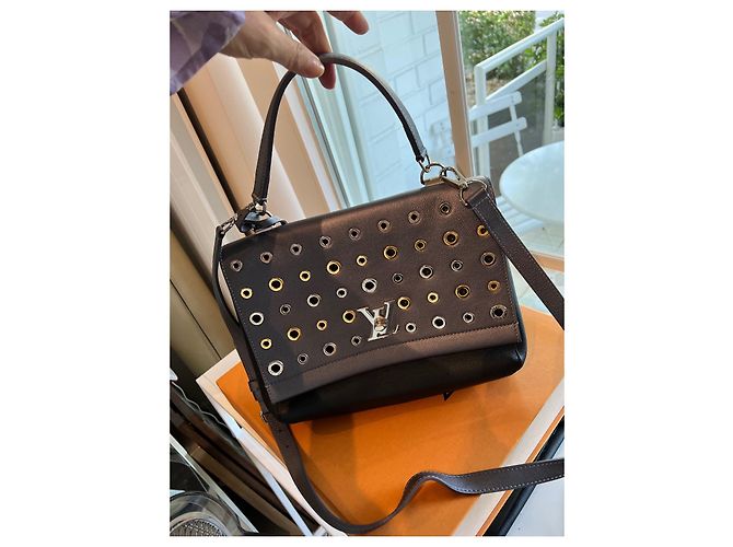 Louis Vuitton Bolsa Eyelet Lockme II de couro cinza escuro Cinza antracite - vista 2