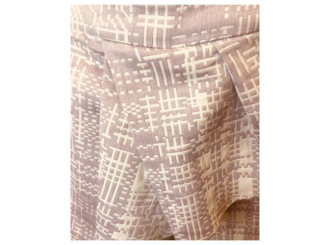 Autre Marque Bermudashorts mit Metradamo-Muster Weiß Lila - Ansicht 3