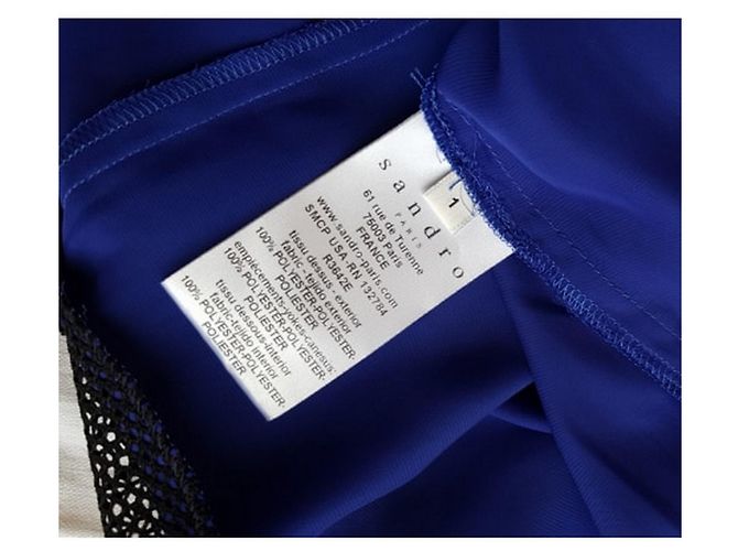 Abito Sandro Roxane R3642E Blu e Nero Blu scuro - vista 5