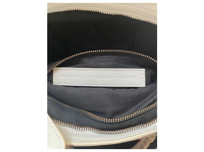Borsa Balenciaga City in pelle bianca con graffiti rosso e blu Bianco - vista 9