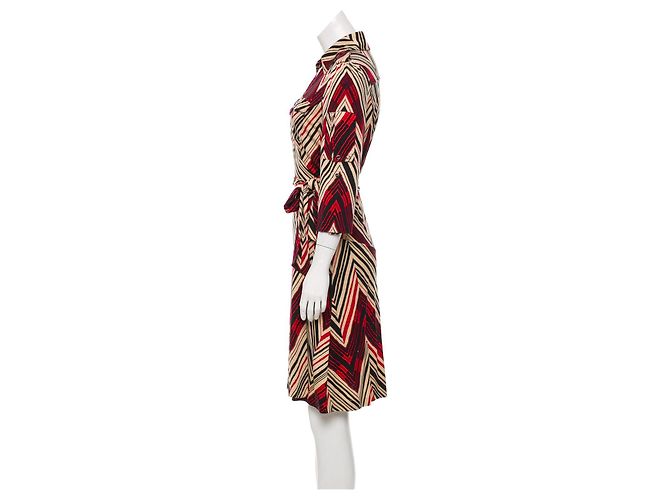 Diane Von Furstenberg Vintage Utility-Wickelkleid aus Seide von DvF Mehrfarben - Ansicht 2