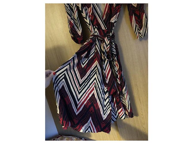 Diane Von Furstenberg Vintage Utility-Wickelkleid aus Seide von DvF Mehrfarben - Ansicht 8