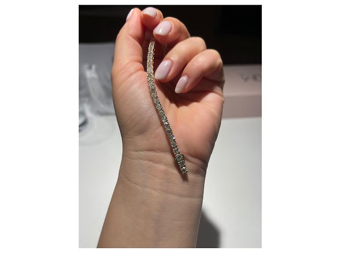 Autre Marque Bracciale Tennis Riviera in Oro e Diamanti 8,2 Carati D'oro - vista 3