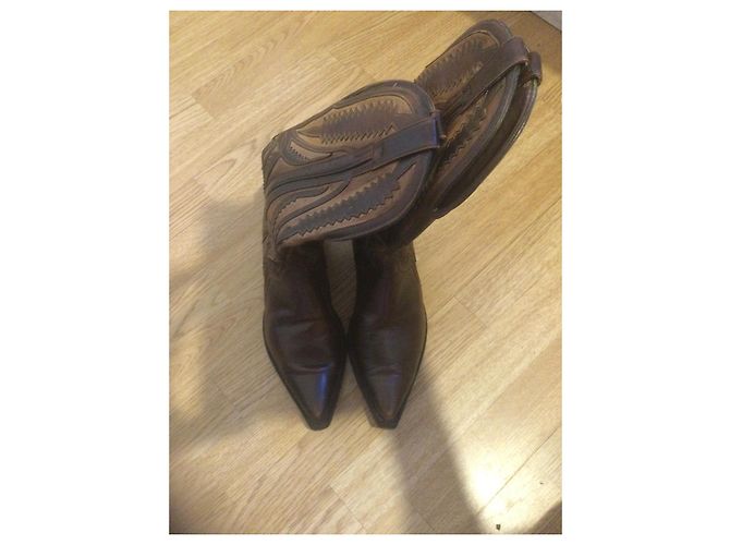 Mexicana Leather Boots Brown Caramel - view 10