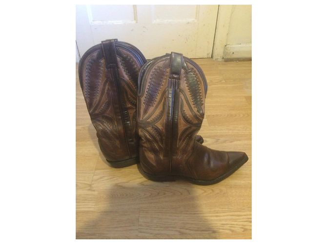 Mexicana Leather Boots Brown Caramel - view 11