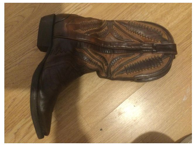 Mexicana Leather Boots Brown Caramel - view 5