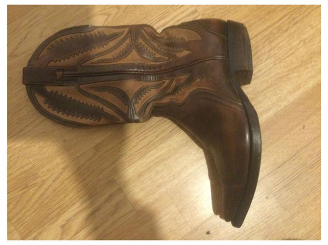 Mexicana Leather Boots Brown Caramel - view 6