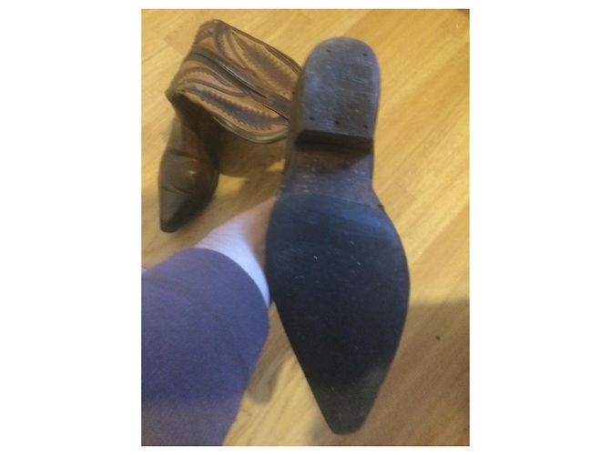 Mexicana Leather Boots Brown Caramel - view 8