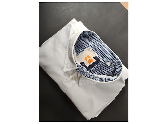 Camicia Hugo Boss Boss Orange Bianca in Cotone L Bianco - vista 4