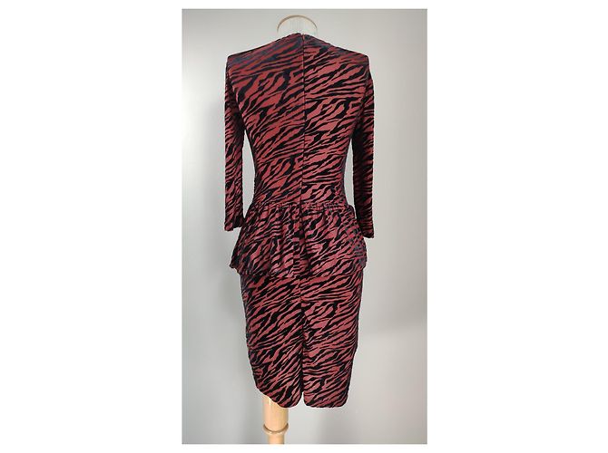 Ganni Adrian Kleid Zebramuster Mehrfarben Zebra-druck - Ansicht 4