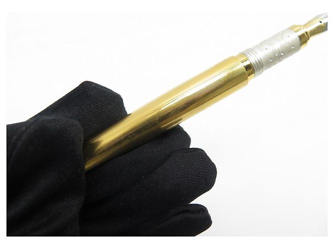 VINTAGE BUGATTI VERGOLDETER FÜLLFEDERHALTER MIT KARTUSCHEN VERGOLDETER FÜLLFEDERHALTER Golden - Ansicht 8