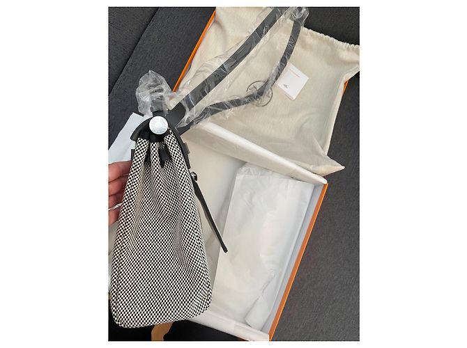 Herbag Hermès BORSA ERBA 31 ZIP DI RITORNO Nero Crudo - vista 2