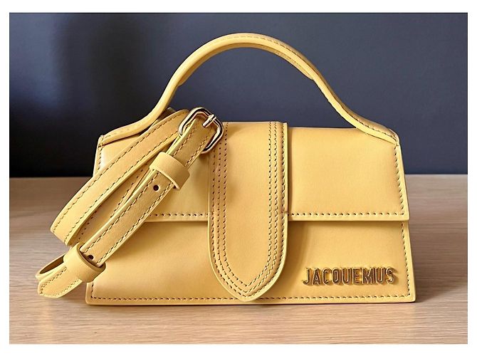 Borsa a mano Jacquemus Bambino in pelle gialla Giallo - vista 10