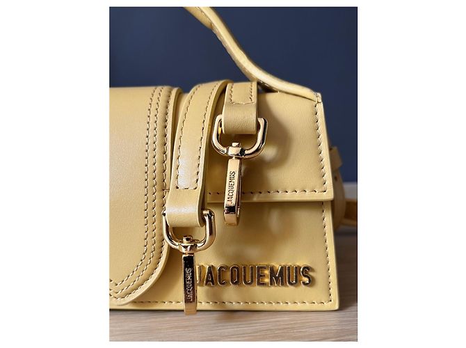 Borsa a mano Jacquemus Bambino in pelle gialla Giallo - vista 2