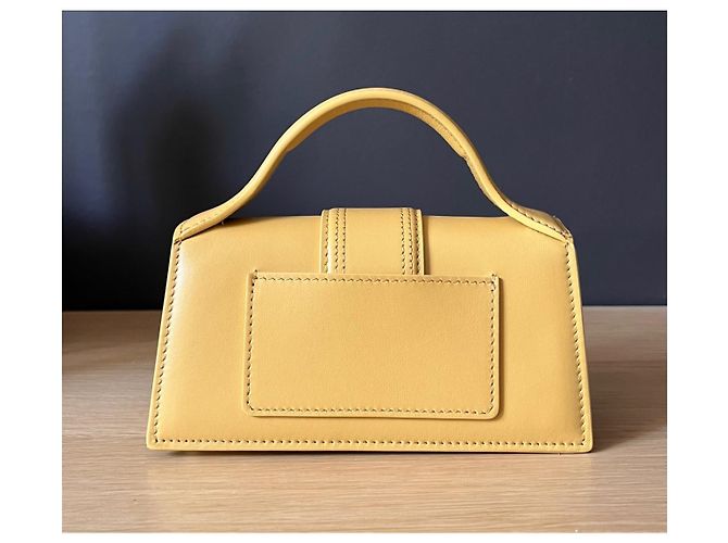 Borsa a mano Jacquemus Bambino in pelle gialla Giallo - vista 5