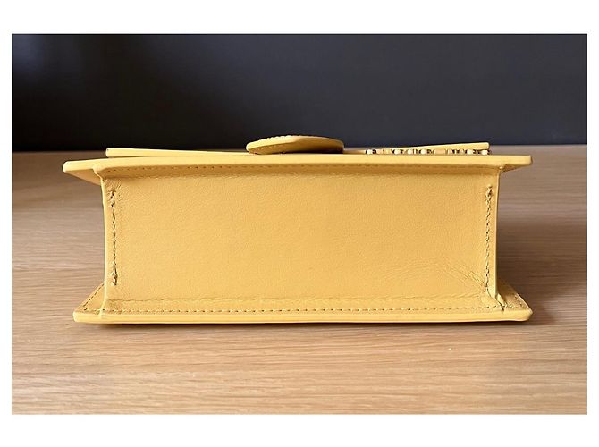 Borsa a mano Jacquemus Bambino in pelle gialla Giallo - vista 7