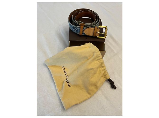 Louis Louise Louis Vuitton Gürtel Denim Hellblau - Ansicht 2