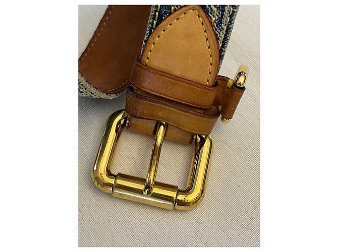 Louis Louise Louis Vuitton Gürtel Denim Hellblau - Ansicht 7