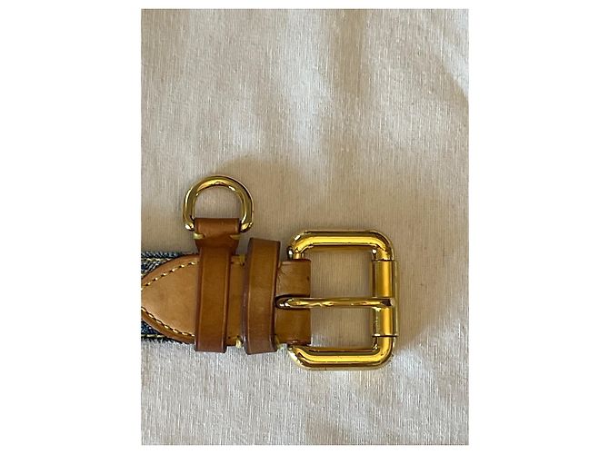 Louis Louise Louis Vuitton Gürtel Denim Hellblau - Ansicht 8