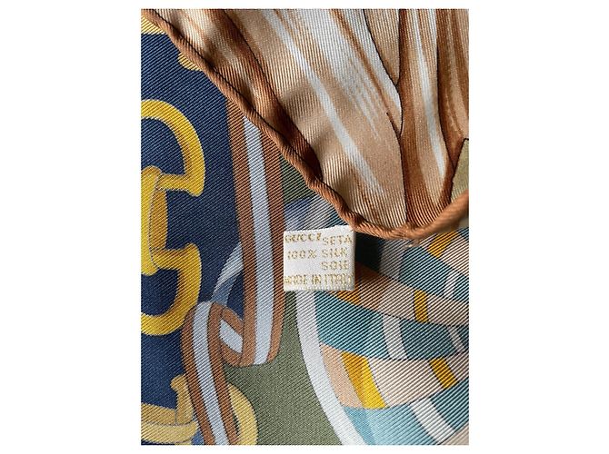 Sciarpa Gucci in seta motivi equestri Multicolore - vista 5