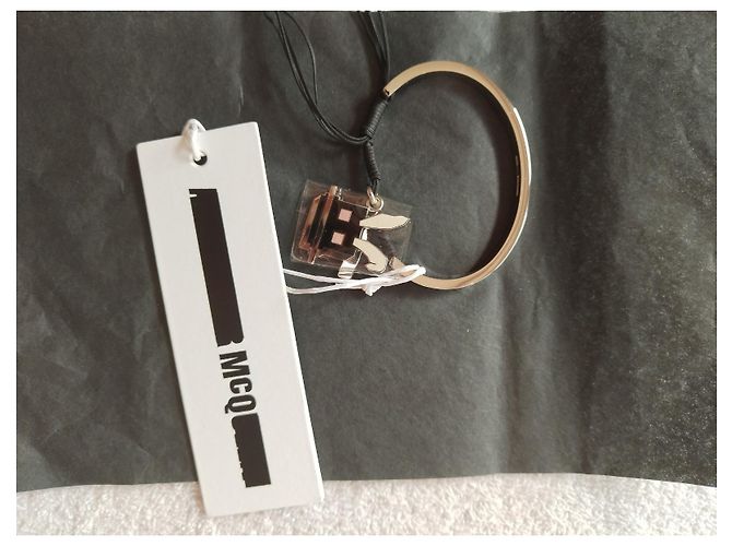 Bracciale Alexander McQueen in acciaio argentato Argento - vista 3