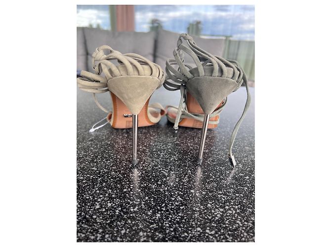 Sandali Zhane in scamosciato con cinturino Reiss Khaki Cachi - vista 4