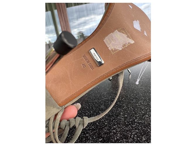 Sandali Zhane in scamosciato con cinturino Reiss Khaki Cachi - vista 6