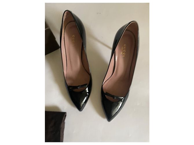 Gucci Lackleder Pumps Schwarz - Ansicht 12