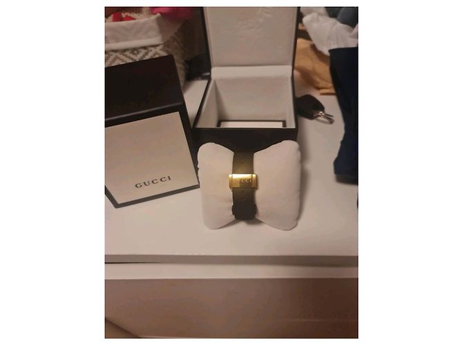 Gucci Relógio de mergulho analógico de quartzo suíço com pulseira de borracha Preto - vista 6