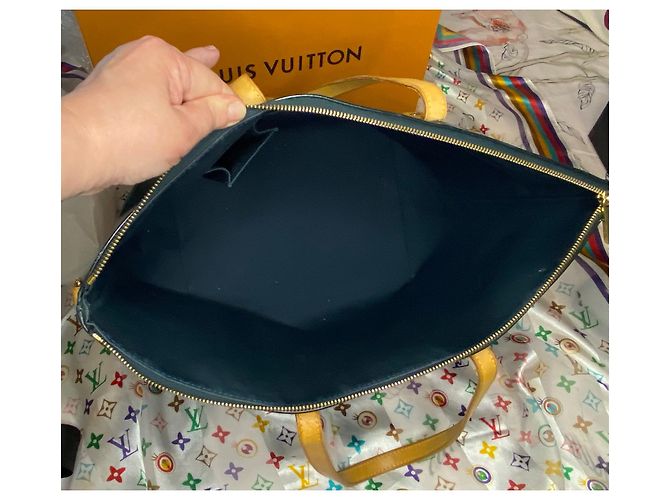 Louis Vuitton Bellevue GM Verde oscuro Azul oscuro - vista 9