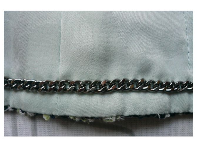 CHANEL Irisierende Tweedjacke NEU MIT T-ETIKETT40 Hellgrün - Ansicht 17