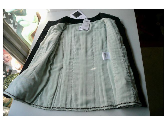 CHANEL Irisierende Tweedjacke NEU MIT T-ETIKETT40 Hellgrün - Ansicht 8