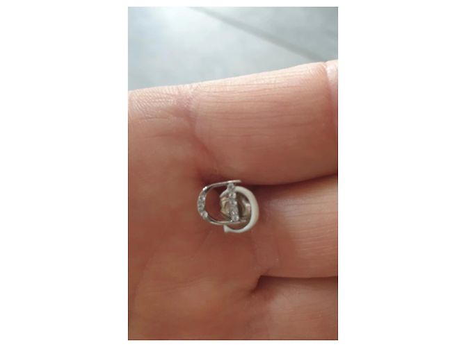 Orecchini Christian Dior Argentati Metallo Argento - vista 2