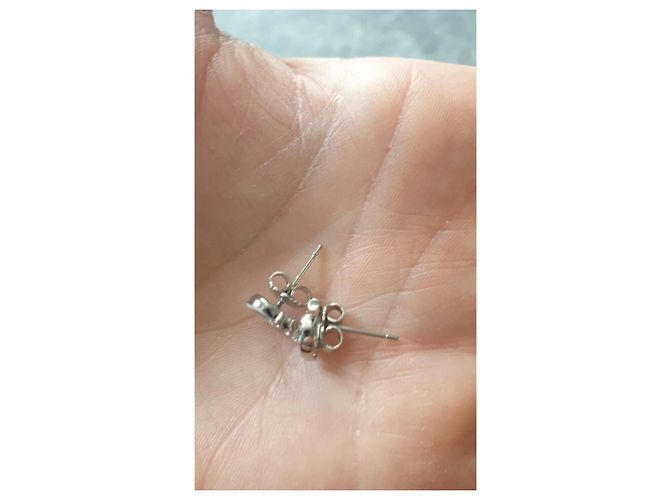 Orecchini Christian Dior Argentati Metallo Argento - vista 4