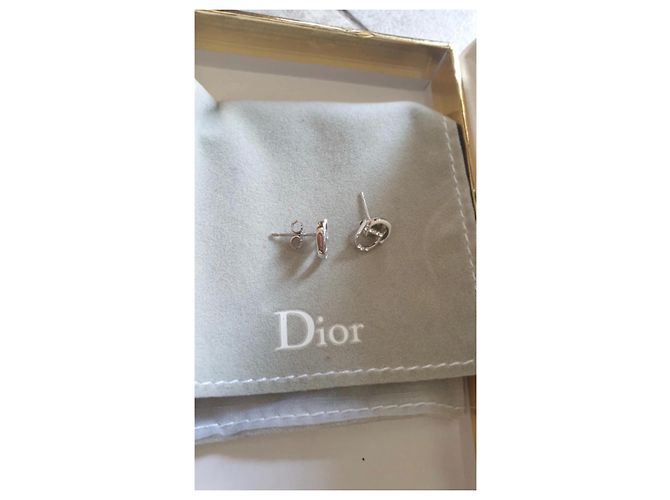 Orecchini Christian Dior Argentati Metallo Argento - vista 7