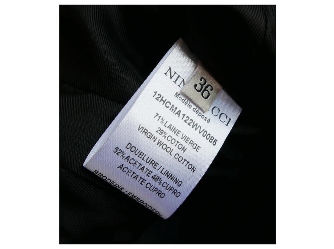Abrigo de reloj de arena con manga de cuentas de Nina Ricci Negro - vista 11
