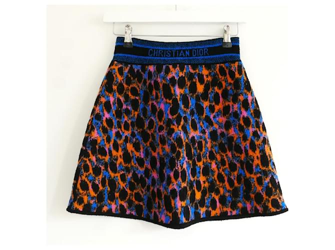 Falda neón de leopardo Dior Multicolor - vista 3