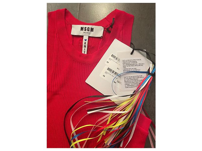 Top Msgm Vermelho de Viscose - vista 2