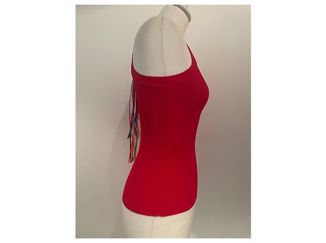 Top Msgm Vermelho de Viscose - vista 4