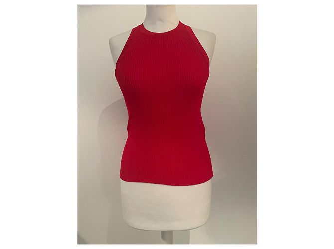 Top Msgm Vermelho de Viscose - vista 6