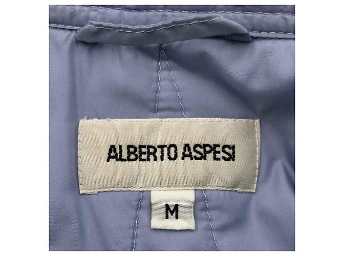 Alberta Ferretti Alberto Aspesi blue nylon padded shirt jacket - view 4