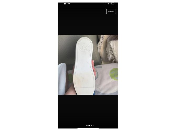 Sneakers alte Chanel Turchese - vista 2