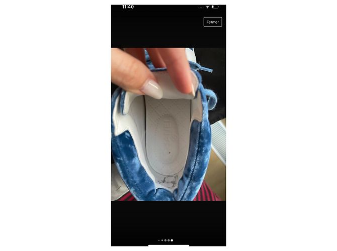 Sneakers alte Chanel Turchese - vista 4